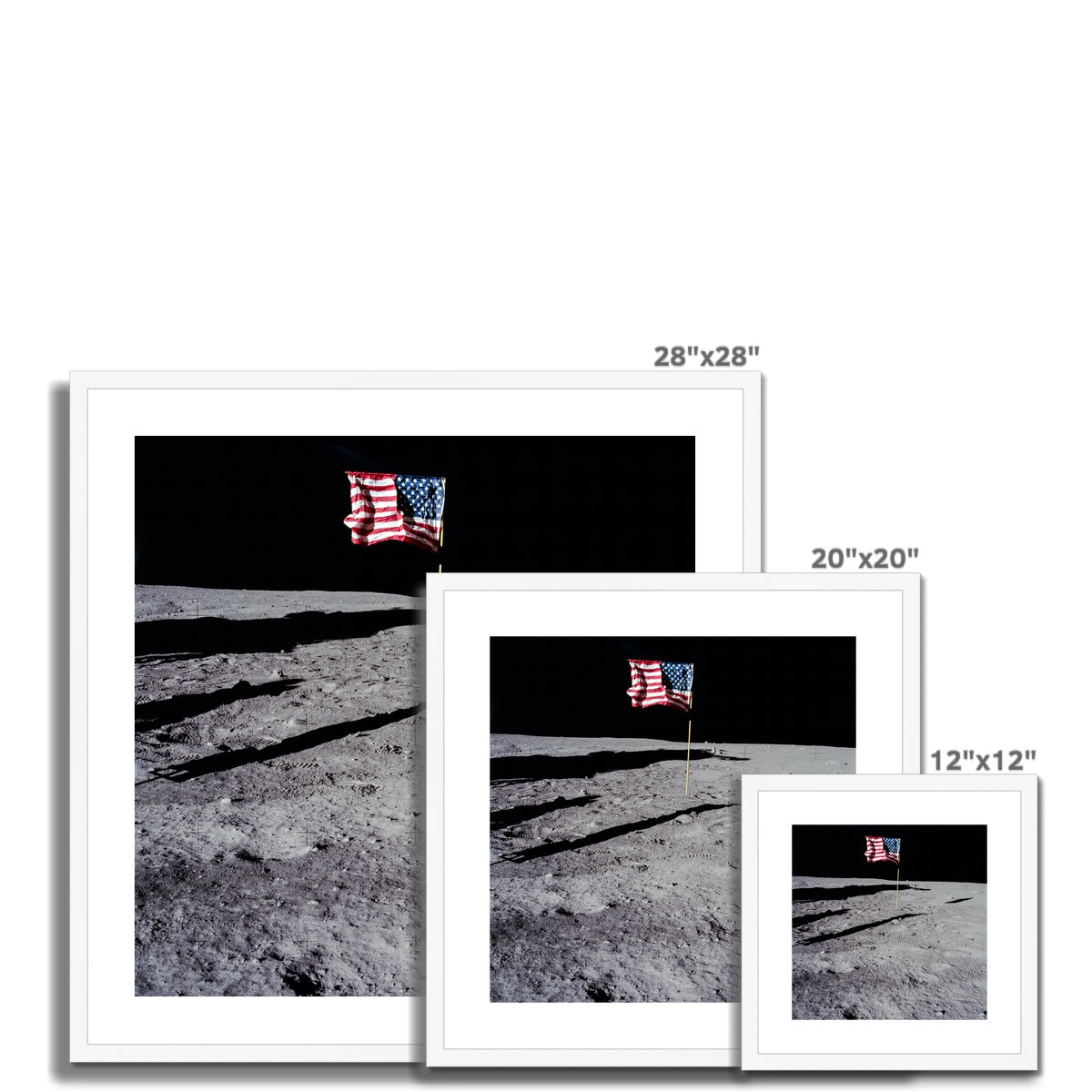 Moon & Stripes Framed & Mounted Print