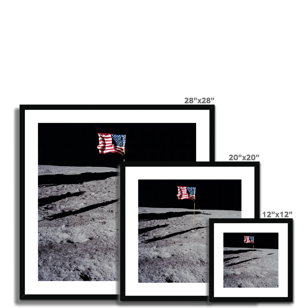 Moon & Stripes Framed & Mounted Print