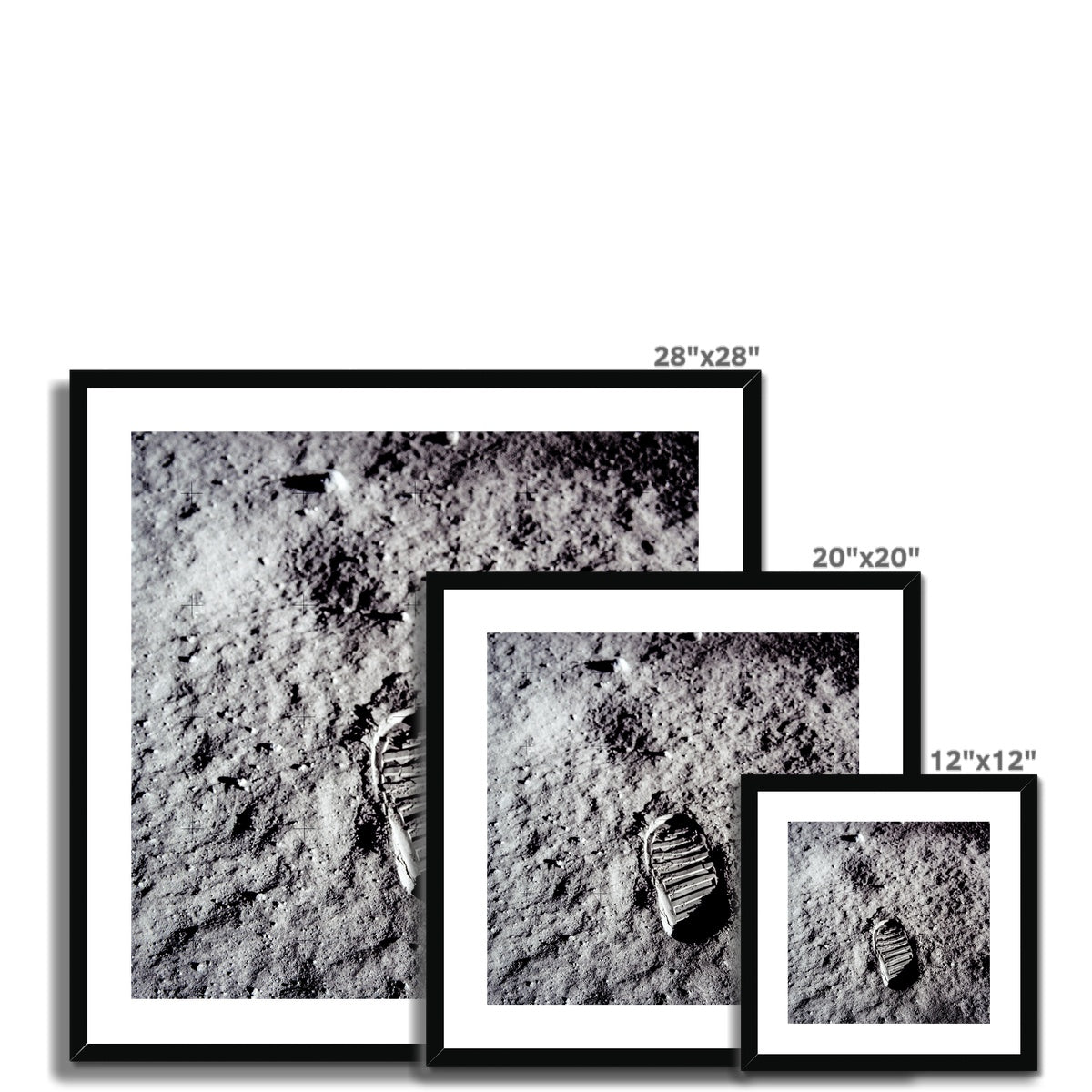 Aldrin's Footprint Framed & Mounted Print
