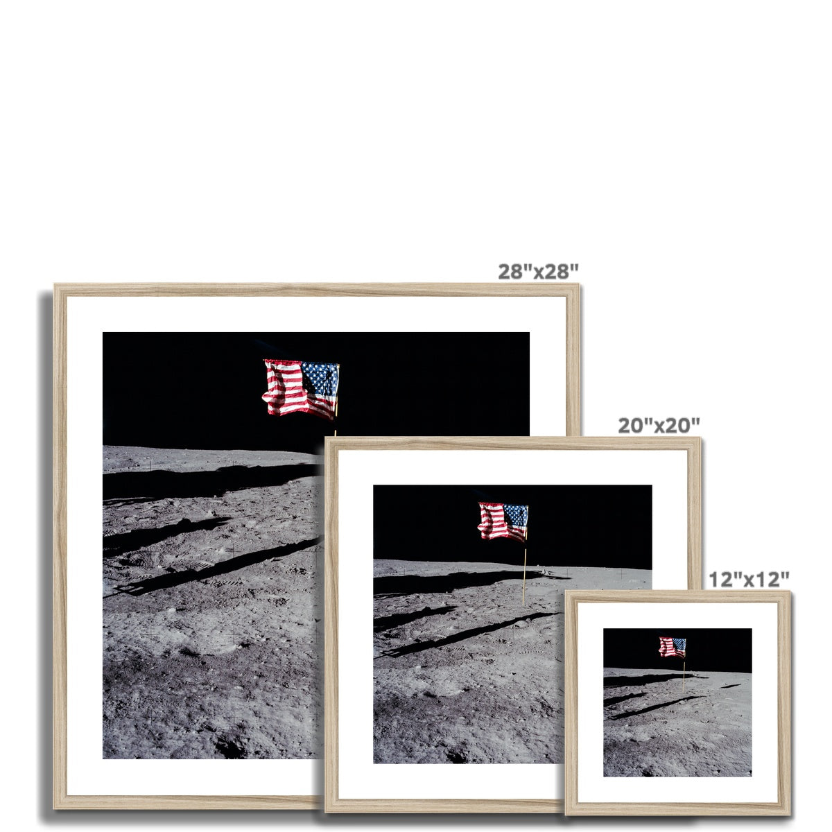 Moon & Stripes Framed & Mounted Print
