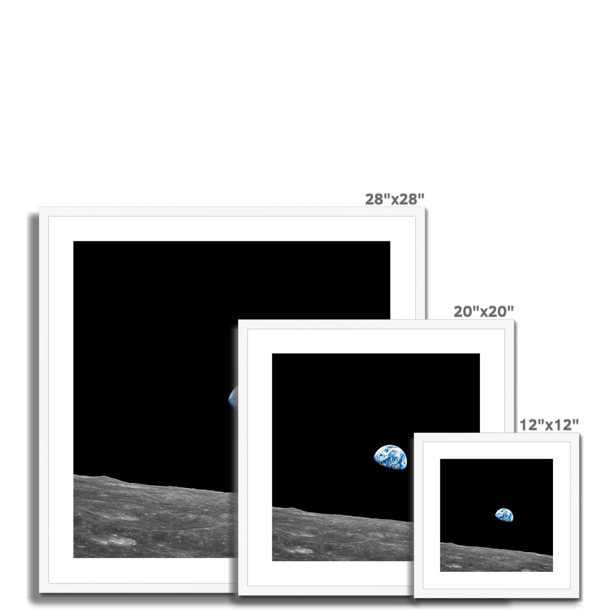 First Earthrise Framed & Mounted Print