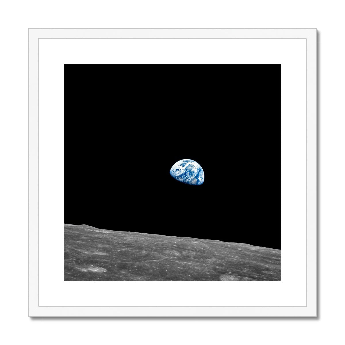 First Earthrise Framed & Mounted Print