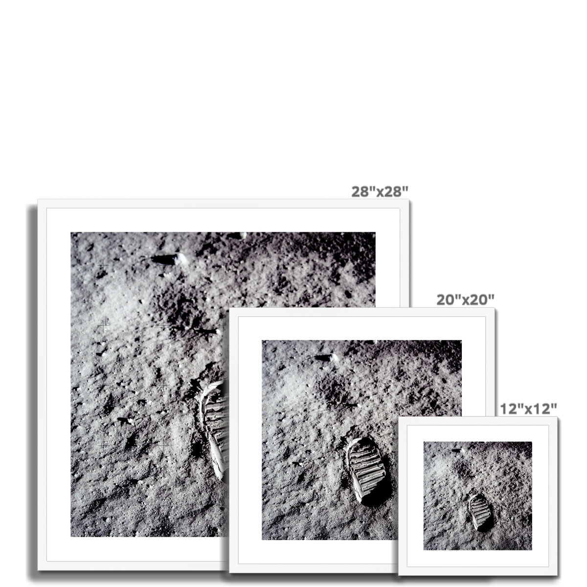 Aldrin's Footprint Framed & Mounted Print