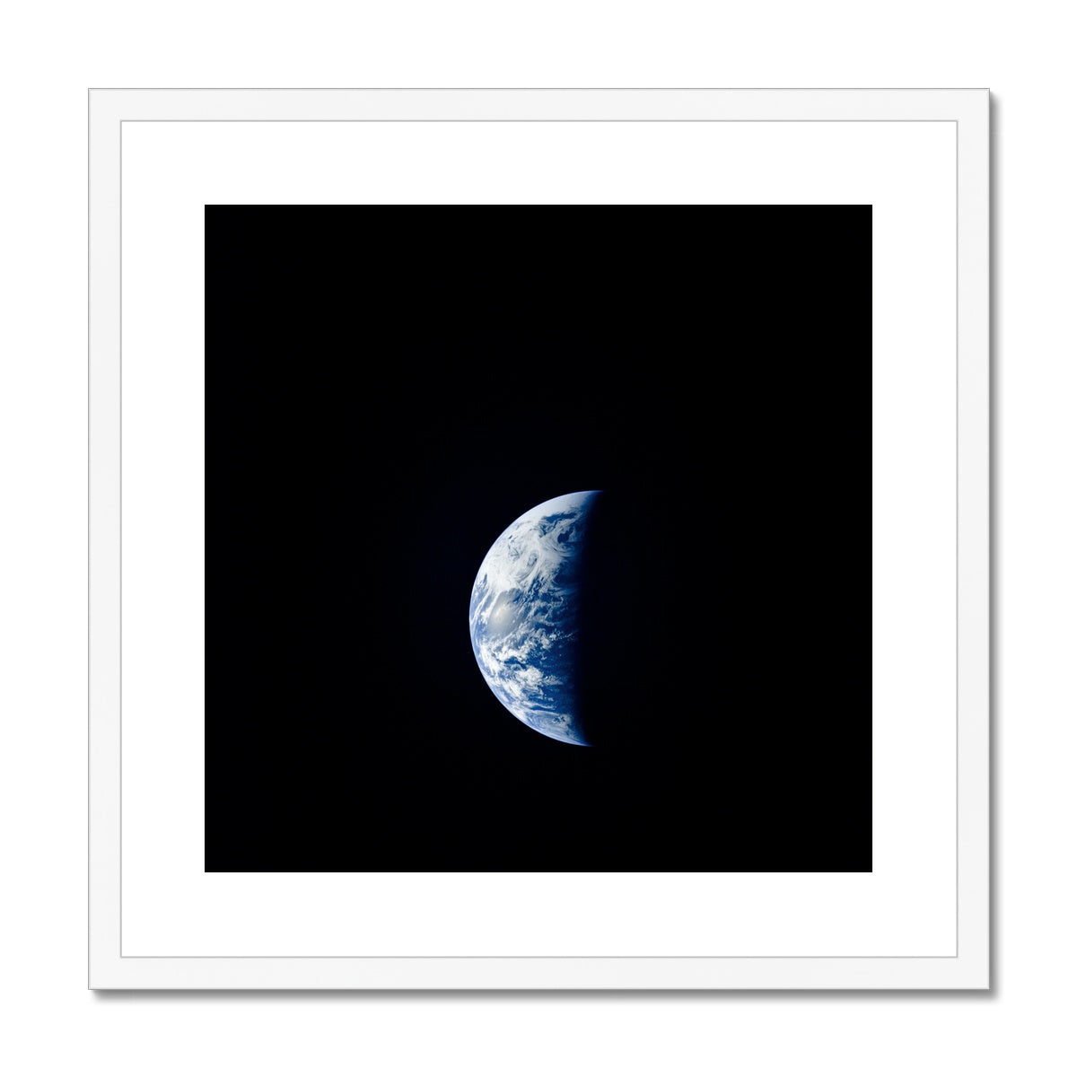 Crescent Earth Framed & Mounted Print