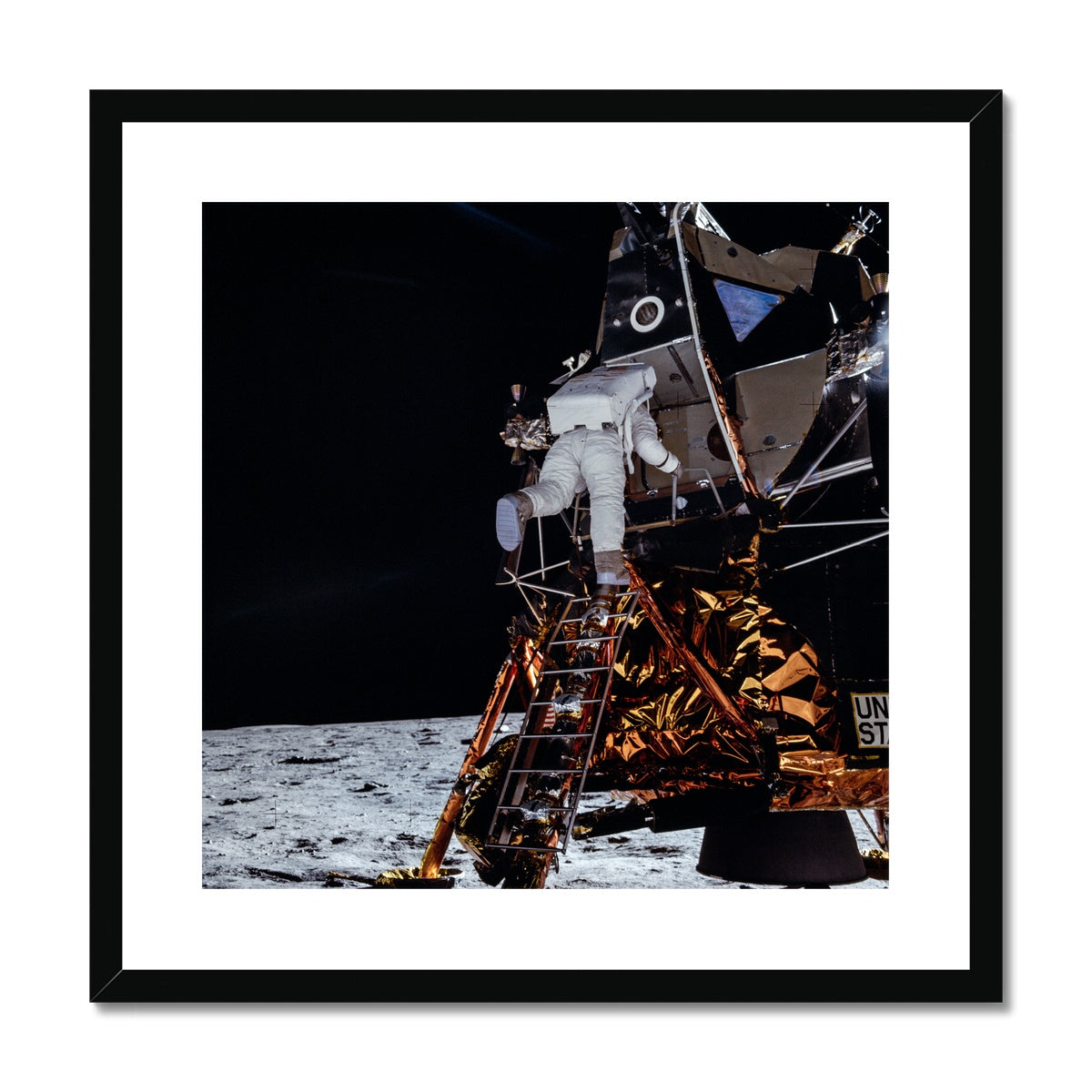 Aldrin's Descend Framed & Mounted Print